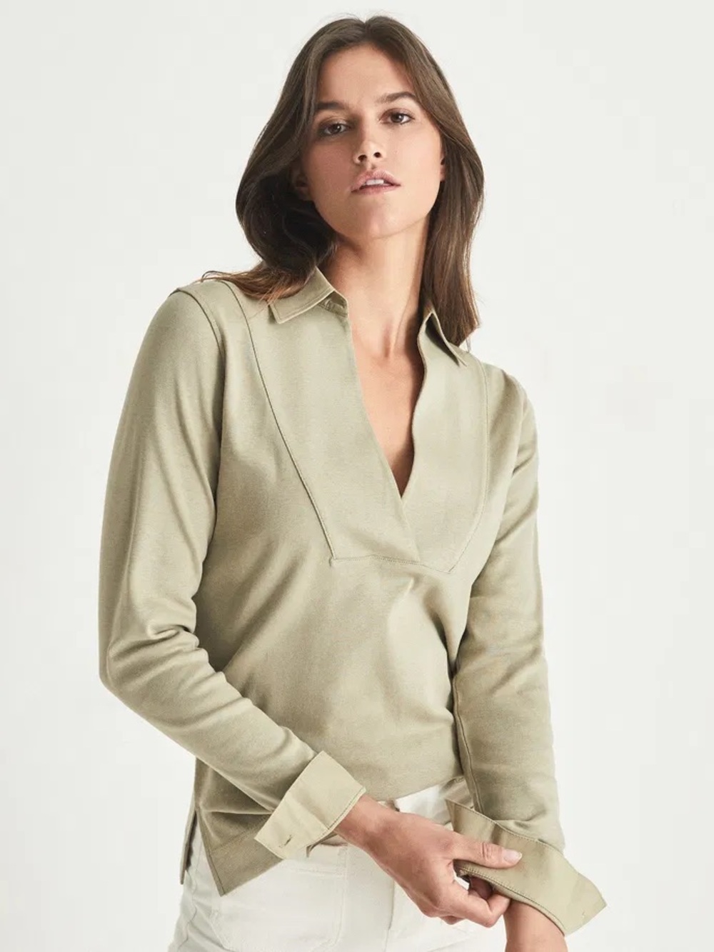 REISS | Georgie Open Neck Rugby Top Size S